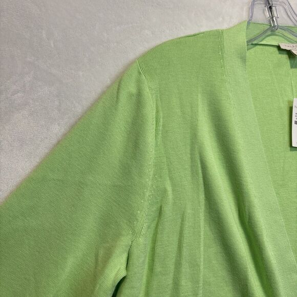 Talbots Women's Open Front Cropped Cardigan Sweater 3/4 Sleeve Flare Size XL NWT - Picture 2 of 16